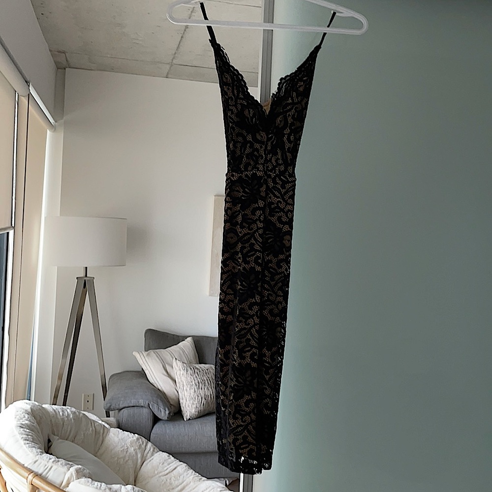 Black/Nude lace Cocktail dress